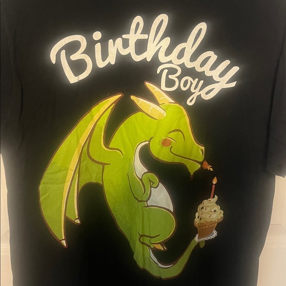 Port and Company Black Birthday Boy Dragon Tee - Picture 2 of 4